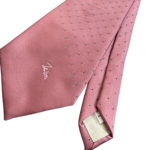 John Weitz Pink Micro‎ Dot Tie 90% Poly 10% Silk